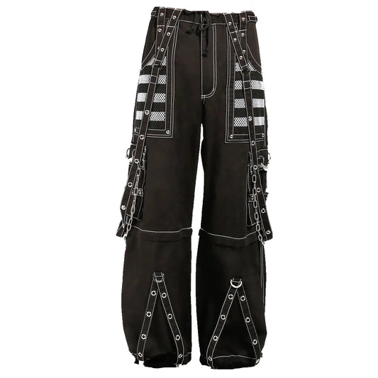 Gothic Extreme Bondage Skater Gothic Punk Rocker Cyber Goth Steampunk Biker Pant Unisex