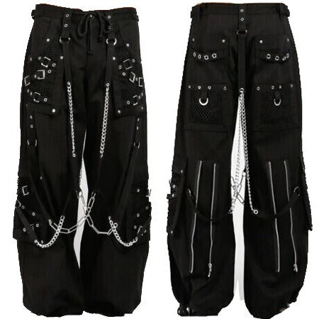 Goth Pant Trip Bondage Skater Gothic Punk Rocker Cyber Steampunk Biker Pant UNISEX