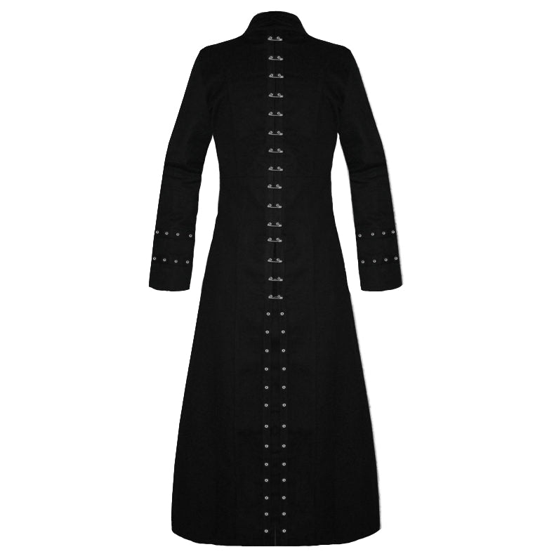 Goth Punk Pinhead Vampire Jacket Trench Coat Black Gothic Cosplay Trench Coat