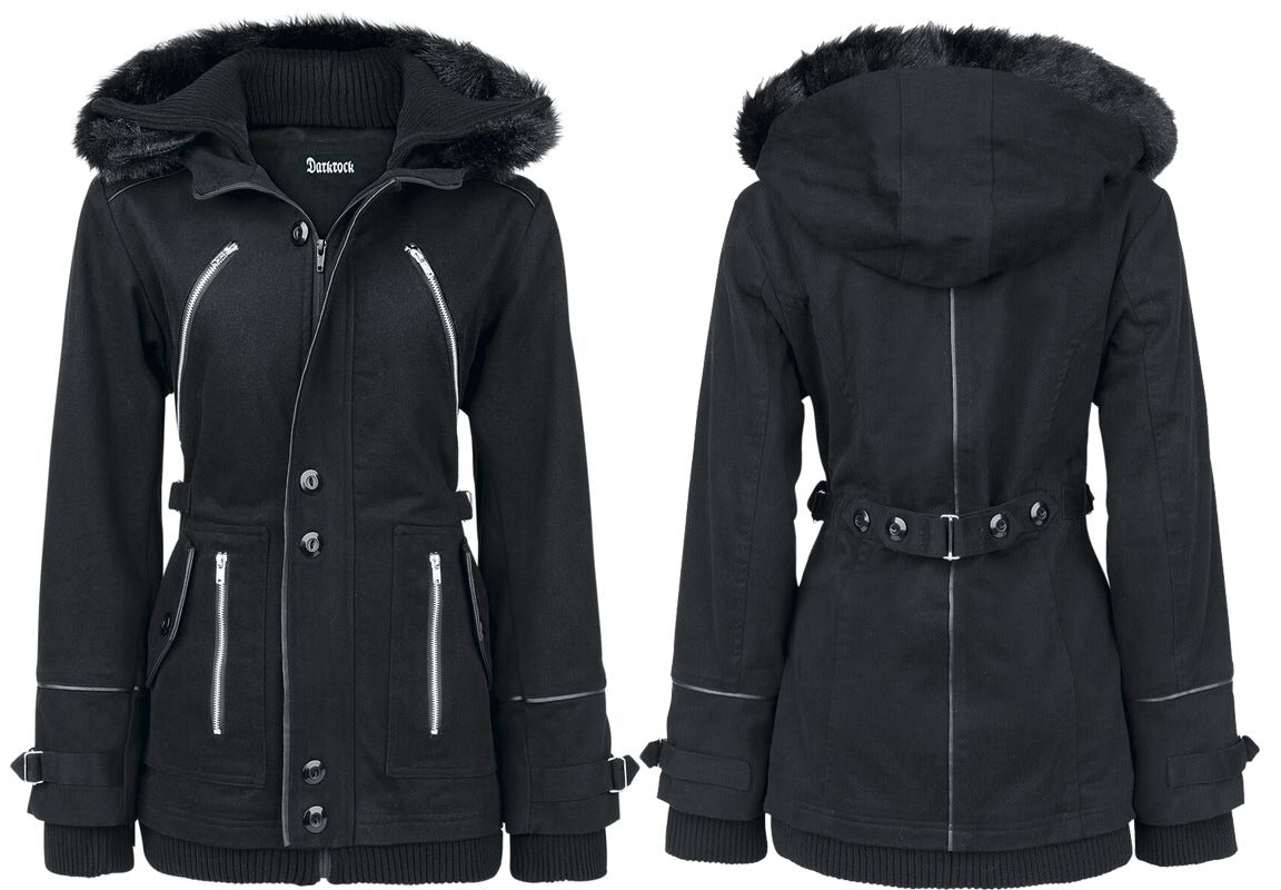 Gothic Chase Coat Winter Jacket black