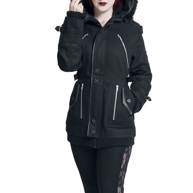 Gothic Chase Coat Winter Jacket black