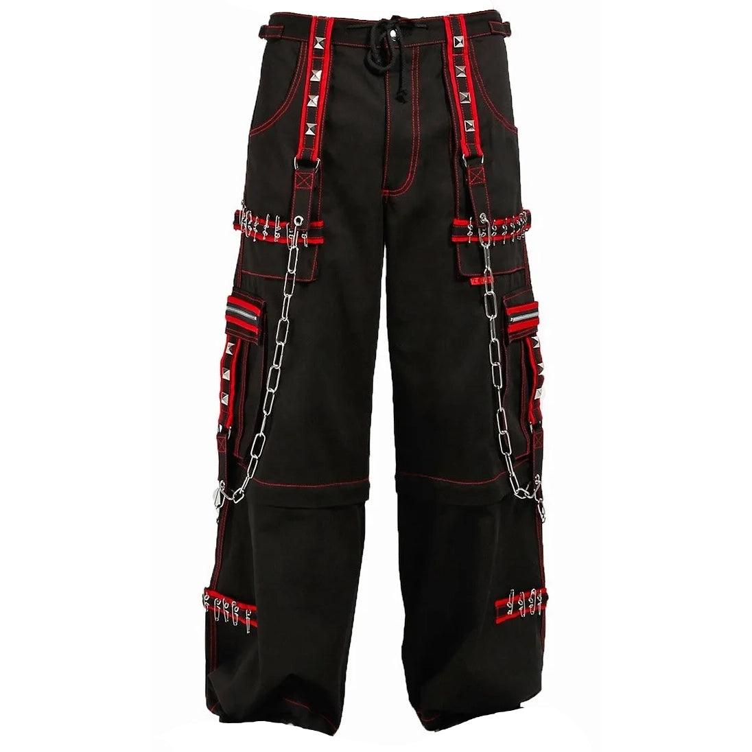 Gothic Extreme Bondage Skater Gothic Punk Rocker Cyber Goth Steampunk Biker Emo Trouser Pant Shorts Unisex