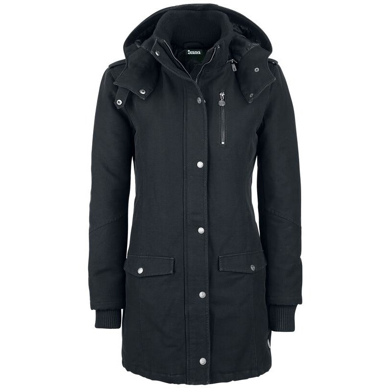 Gothic Ladies Parka Winter Jacket black