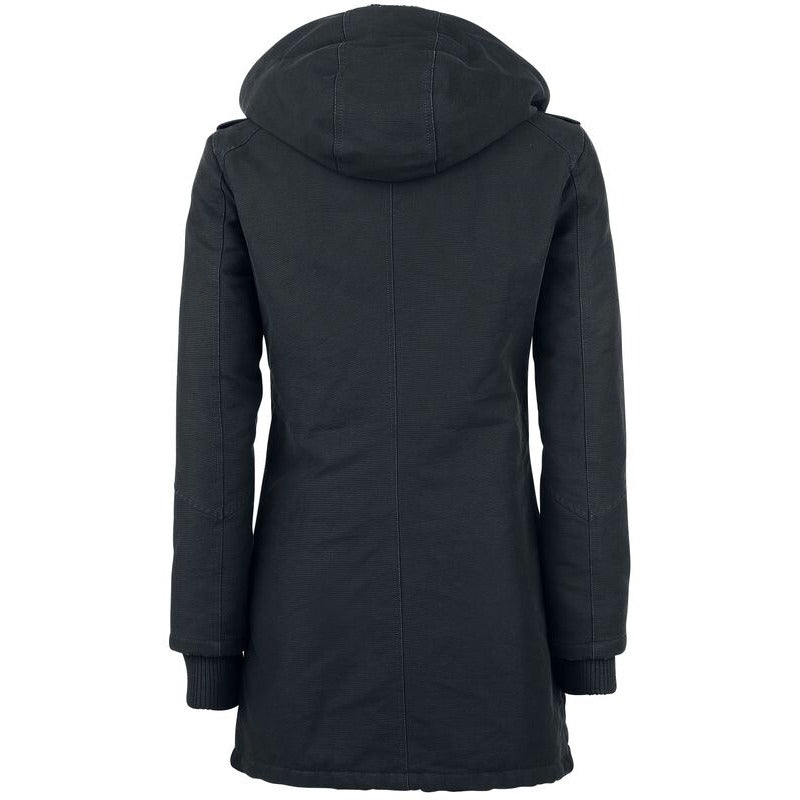 Gothic Ladies Parka Winter Jacket black