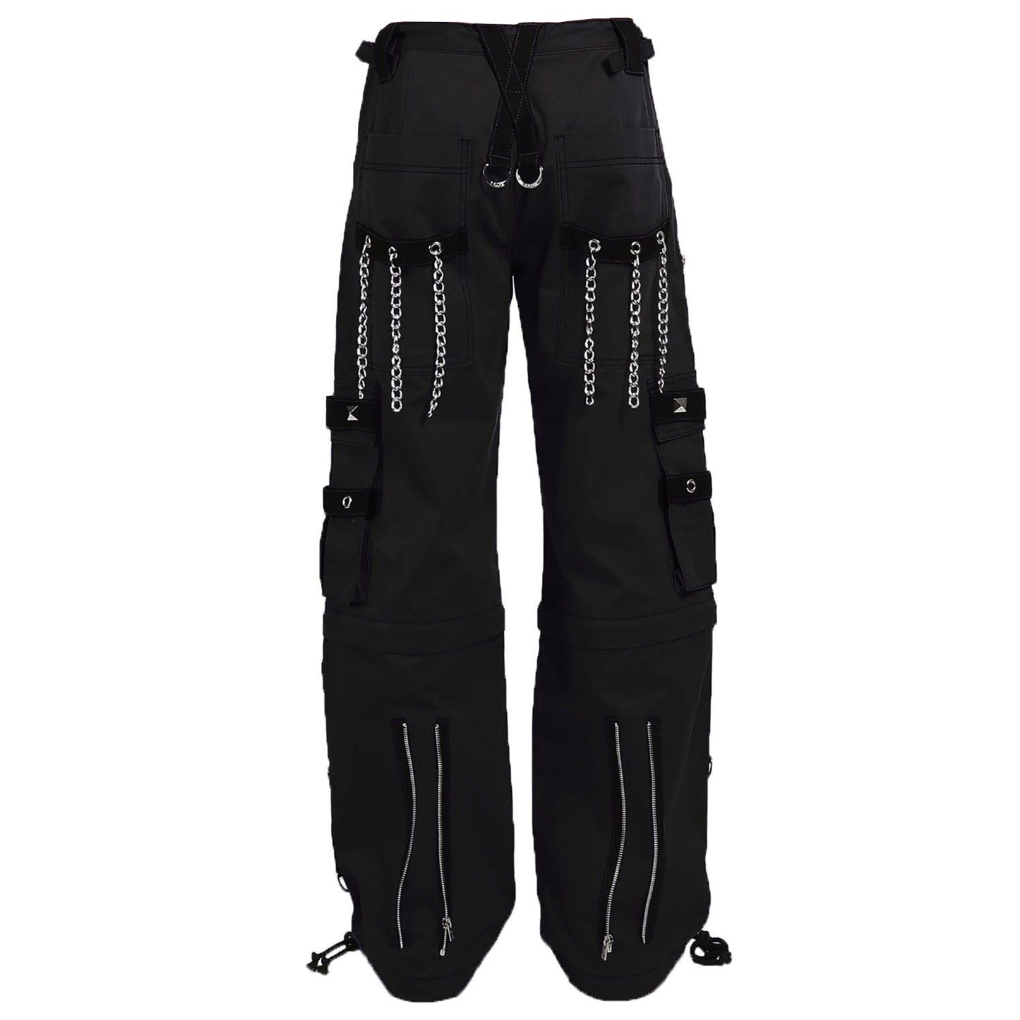 Gothic Dark Cuff Pants Black Unisex