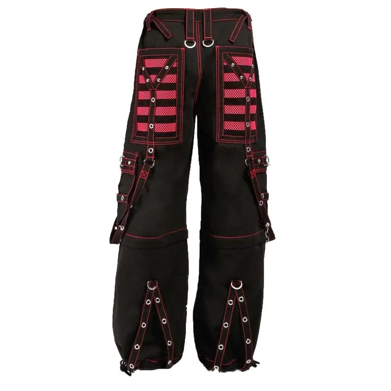 Gothic Extreme Bondage Skater Gothic Punk Rocker Cyber Goth Steampunk Biker Pant Unisex