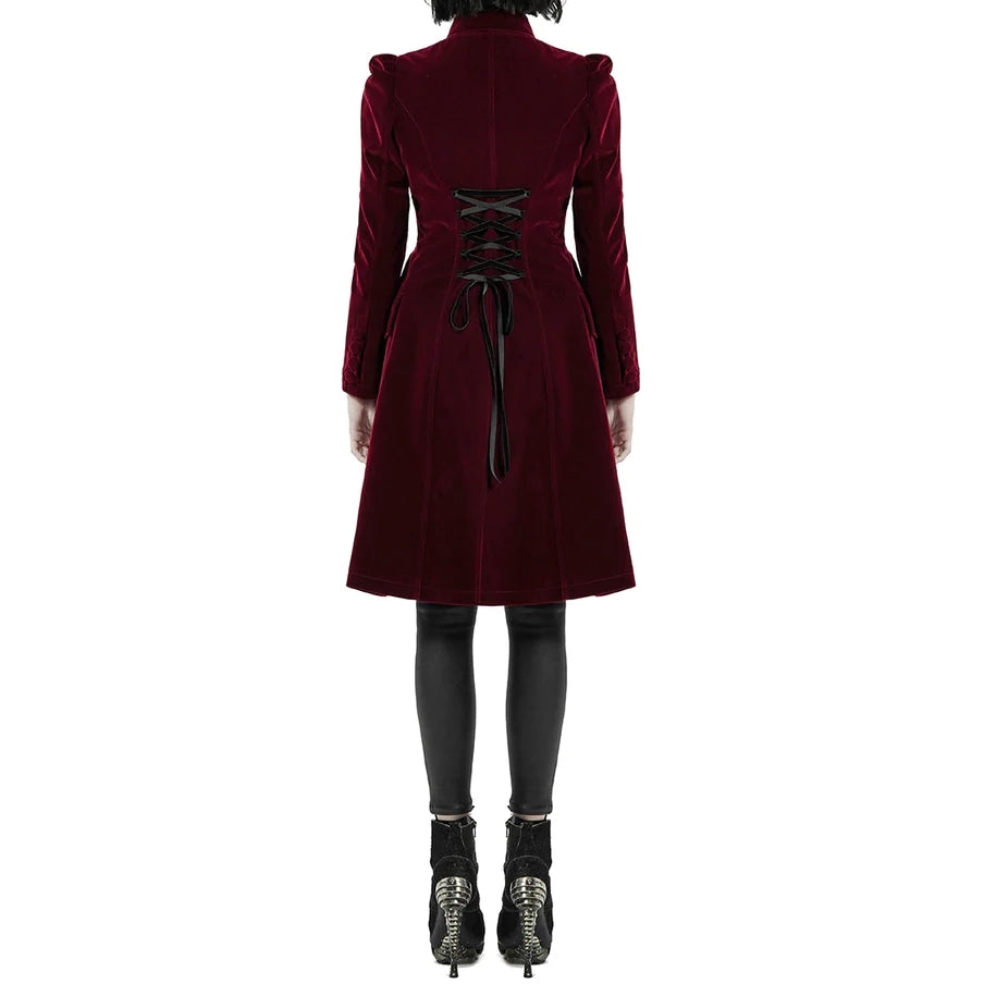 Womens Vespertine Mid Length Coat Red