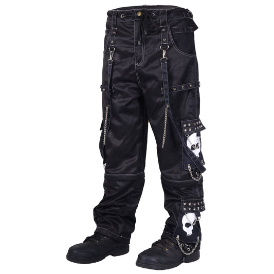 Gothic Bondage Black Big Skull Men Pant Alternative Punk Rock Emo Trouser Pant Shorts Unisex