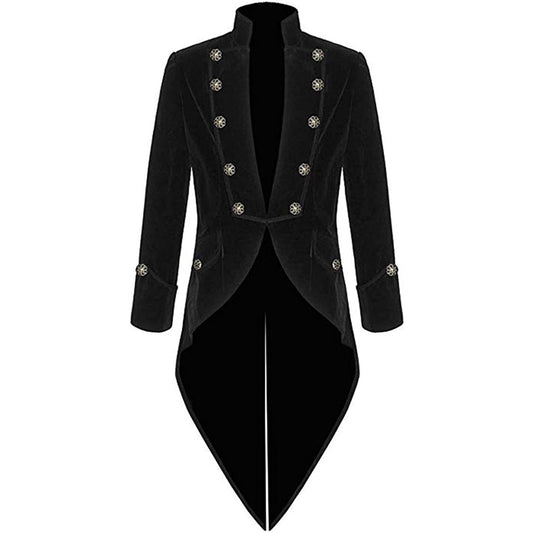 Men’s Velvet Vladimir Tuxedo Black Velvet Tail Coat Gothic Steampunk Victorian