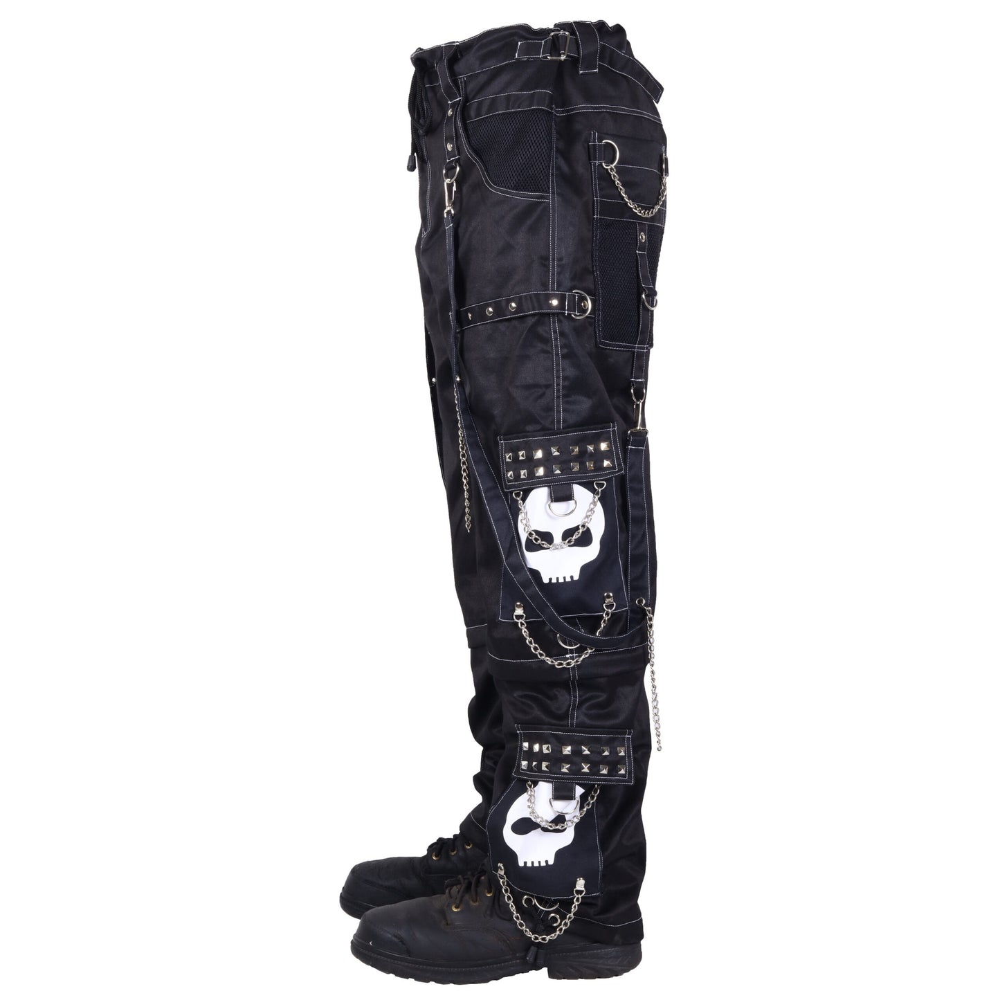 Gothic Bondage Black Big Skull Men Pant Alternative Punk Rock Emo Trouser Pant Shorts Unisex