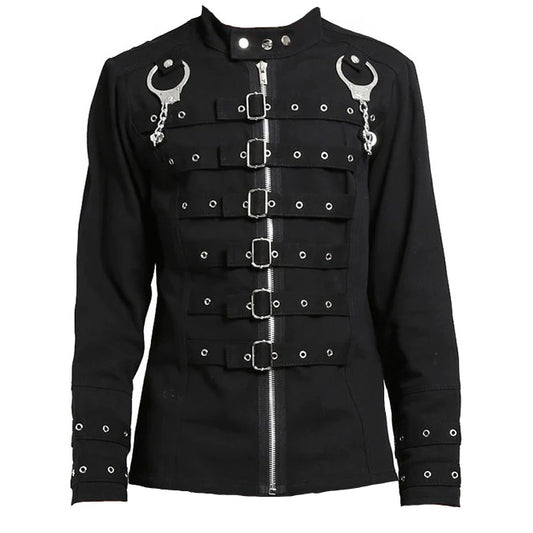 Men Gothic Handcuff Jacket