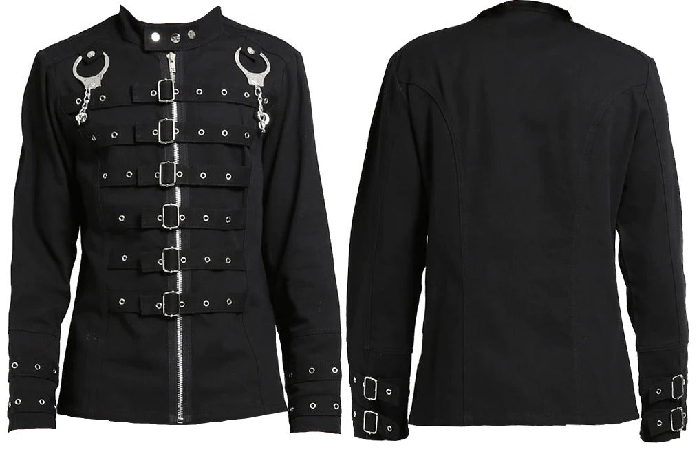 Men Gothic Handcuff Jacket