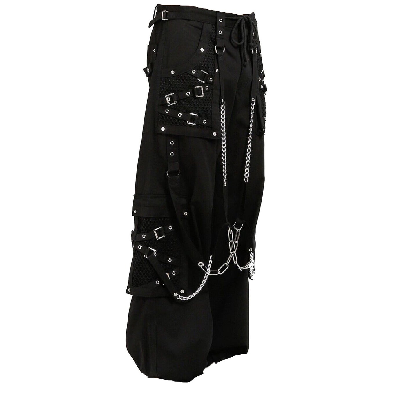 Goth Pant Trip Bondage Skater Gothic Punk Rocker Cyber Steampunk Biker Pant UNISEX