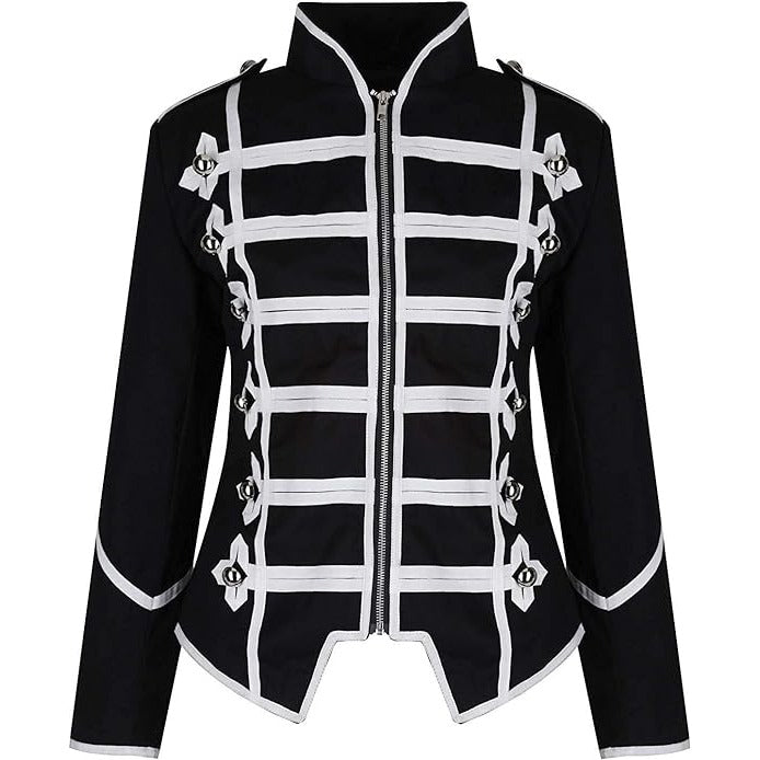 Women’s Black Silver Parade Ladies Jacket