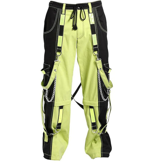 Prime Quality Men Extreme Bondage Limelight Lime Green Skater Gothic Punk Rocker Cyber Goth Steampunk Biker Pant Unisex