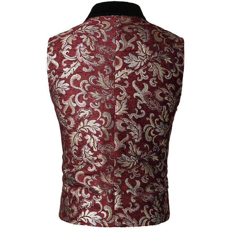 Gothic Men’s Victorian Double Breasted Vest Gothic Steampunk Waistcoat