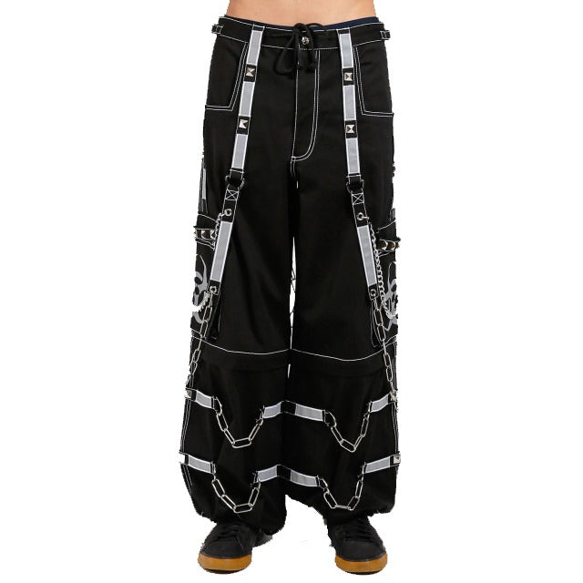 Prime Quality Men Gothic Bondage Reflective Men Street Walker Pant Alternative Punk Rock Emo Trouser Pant Shorts Unisex