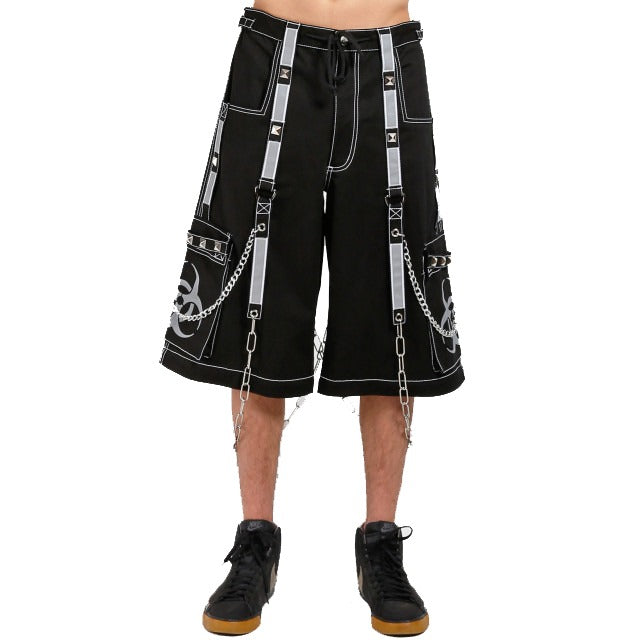 Prime Quality Men Gothic Bondage Reflective Men Street Walker Pant Alternative Punk Rock Emo Trouser Pant Shorts Unisex