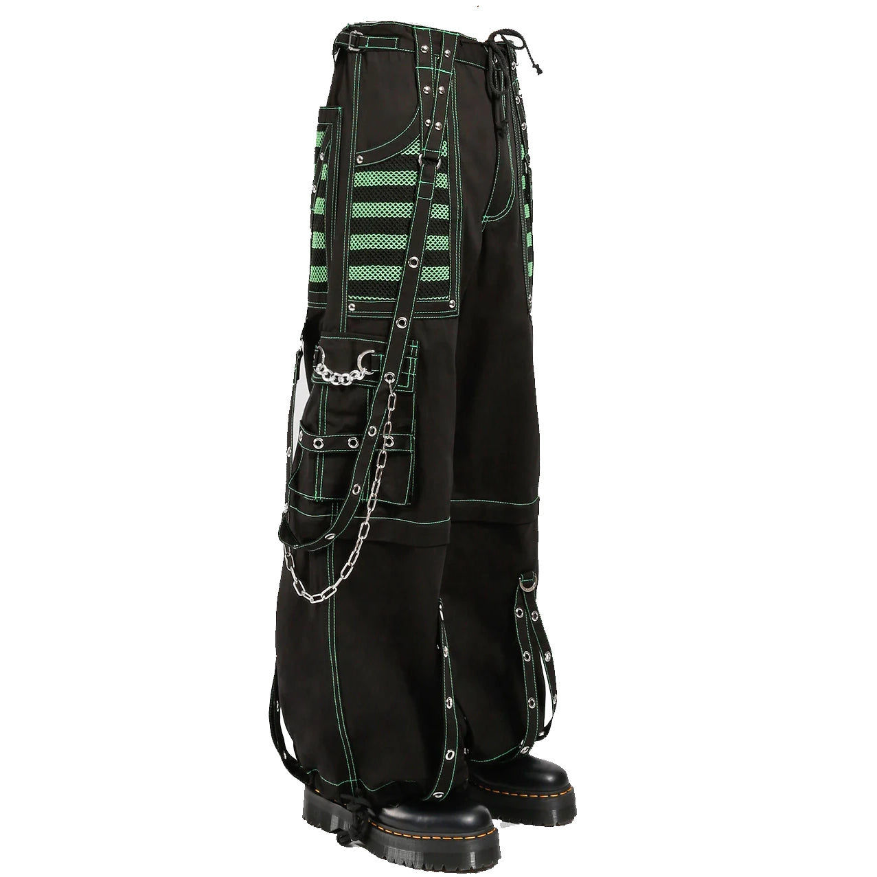 Gothic Extreme Bondage Skater Gothic Punk Rocker Cyber Goth Steampunk Biker Pants Unisex