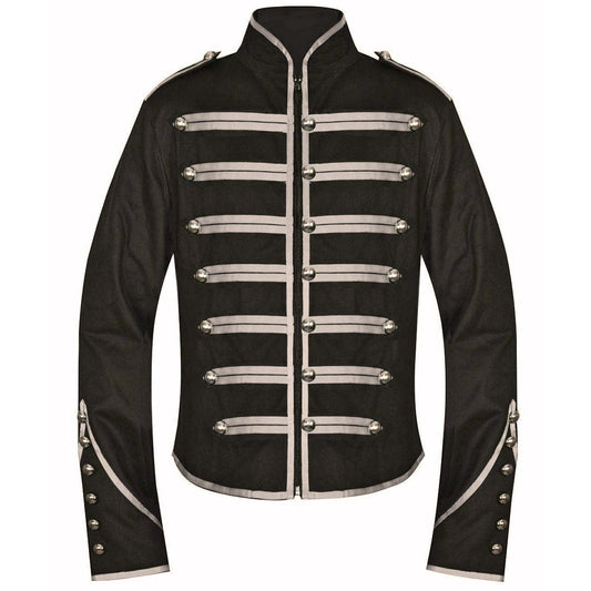 Gothic Motor Bike Black Motorcycle Jacket Punk Fetish EMO Biker Jacket