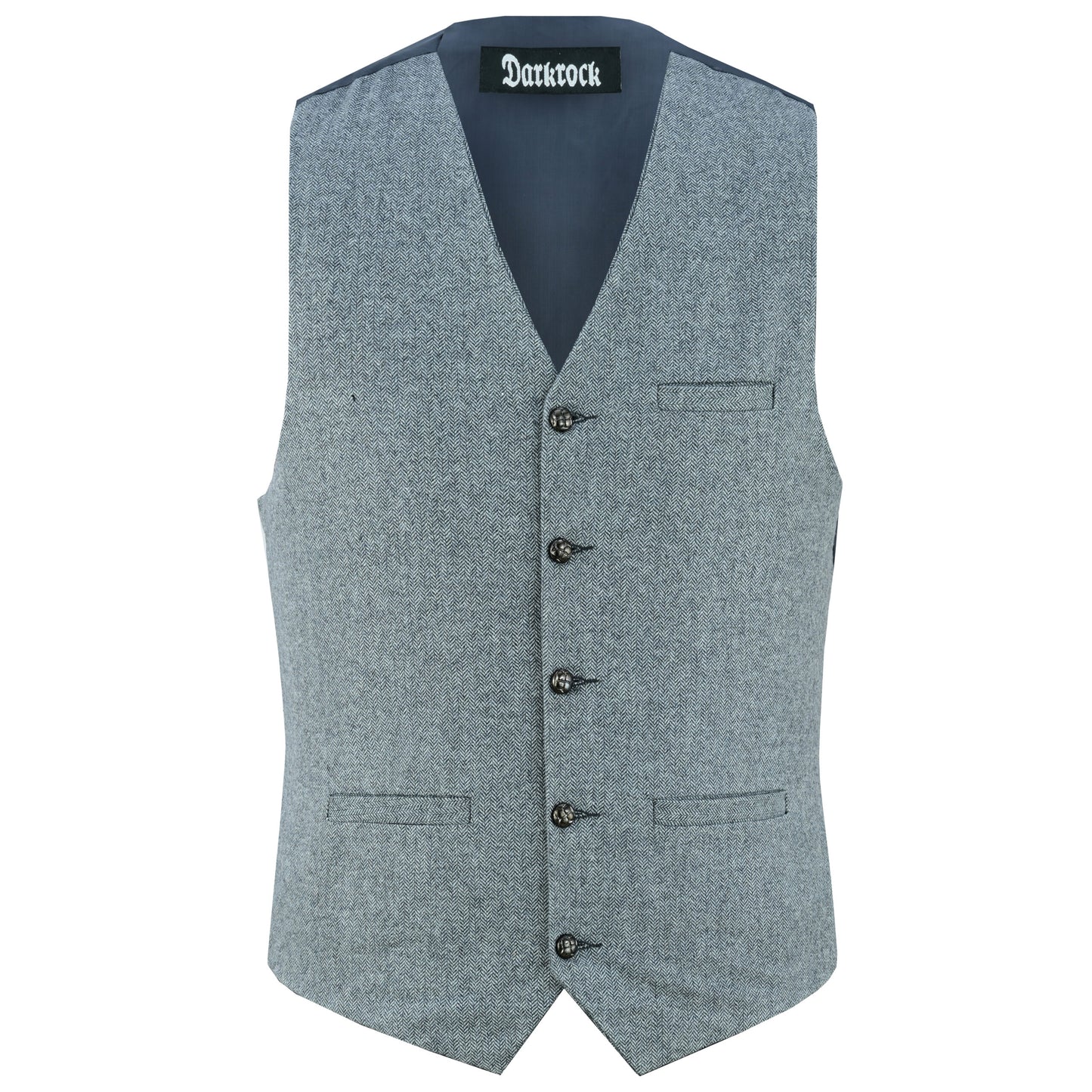 Men Herringbone Wool Blend Tweed Vest Premium Grey Waistcoat Suit Vest V Neck Slim Fit Waistcoat