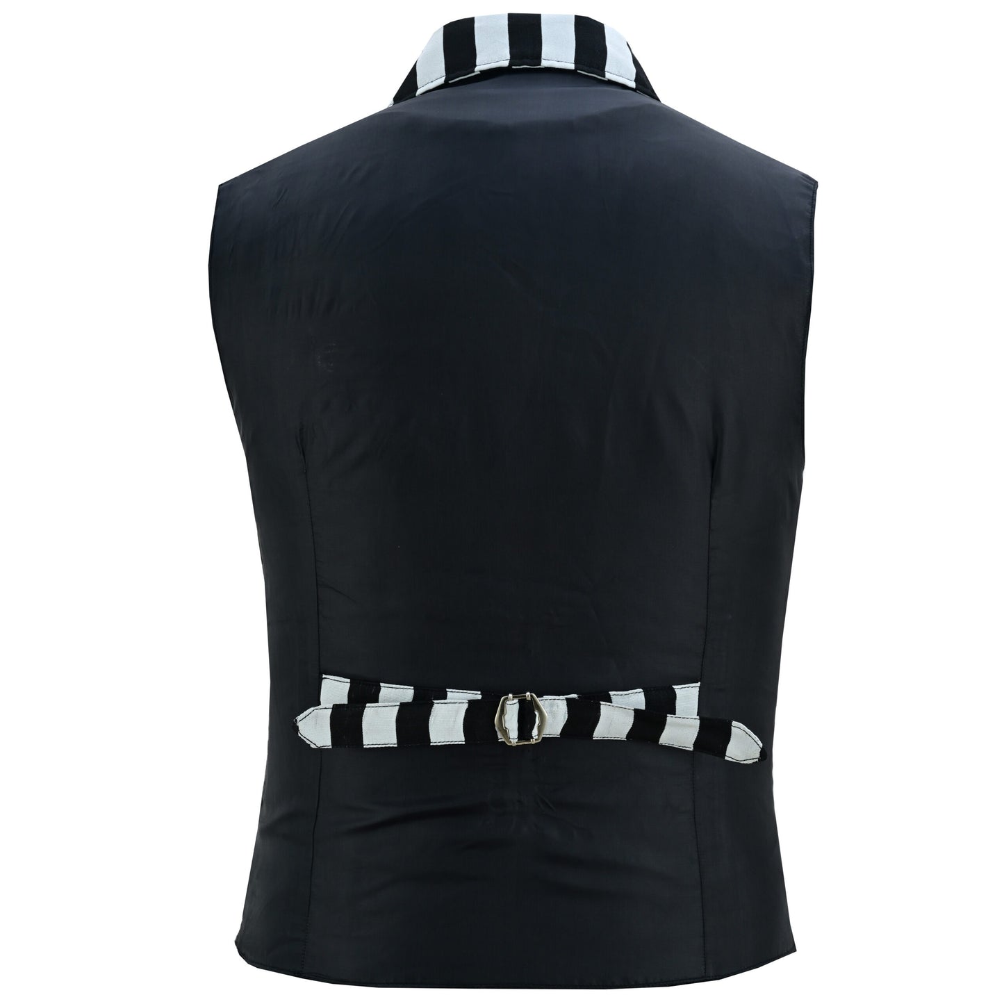 Handmade Black And White Men’s Victorian Suit Gentleman Vest Steampunk Gothic Waistcoat