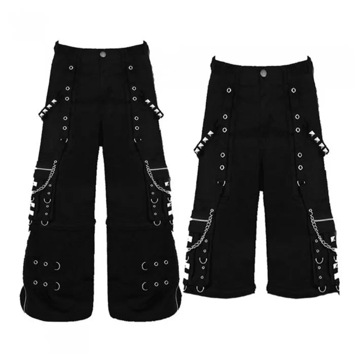 Gothic Bondage Men Pant Alternative Punk Attitude Cyber Rock Emo Trouser Pant Shorts Unisex