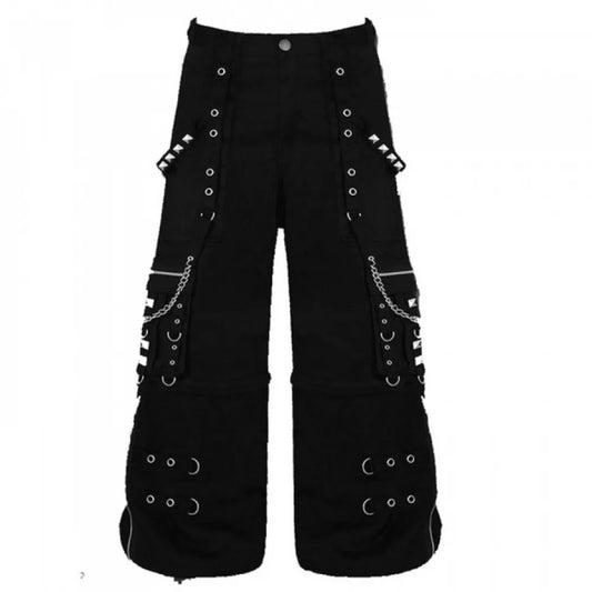 Gothic Bondage Men Pant Alternative Punk Attitude Cyber Rock Emo Trouser Pant Shorts Unisex