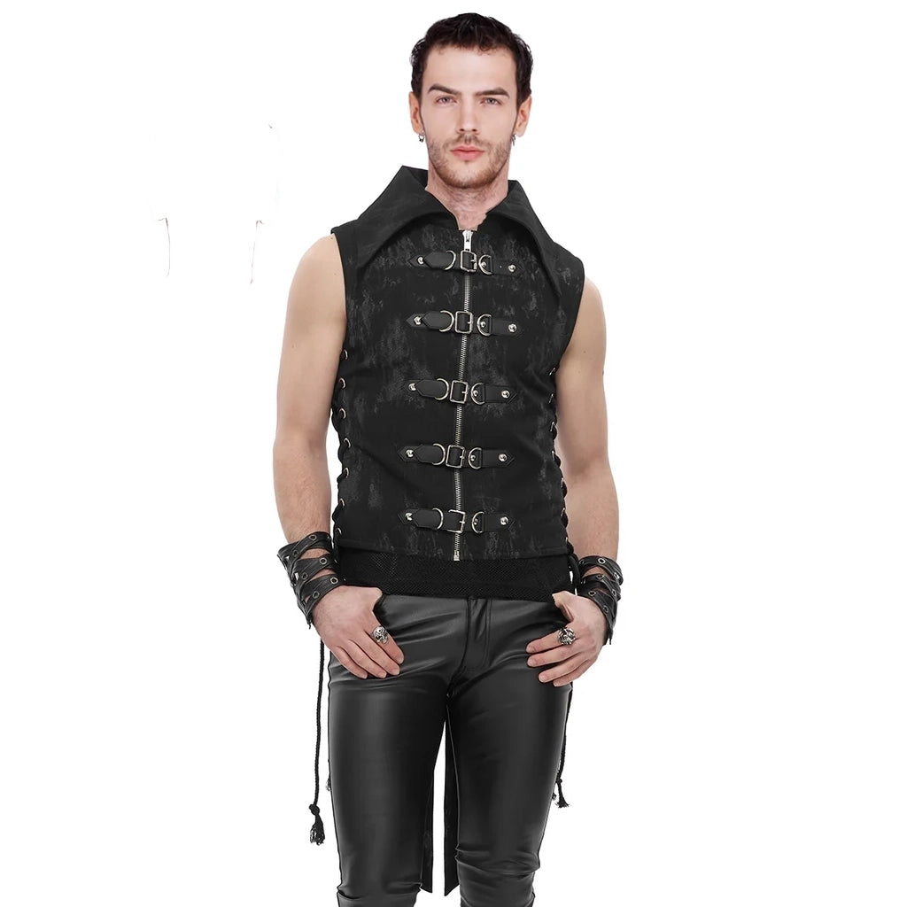 Devil Fashion Mens Apocalyptic Punk Tailed Waistcoat Vest