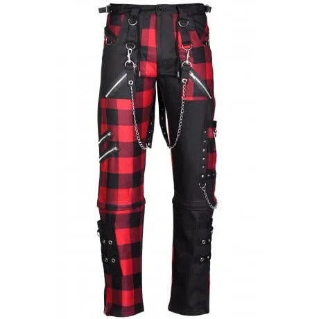 Men Gothic Split Leg Bondage Pant Rock Hard Trouser Heavy Weight Emo/ Pants Unisex