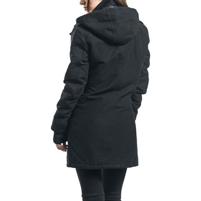 Gothic Ladies Parka Winter Jacket black