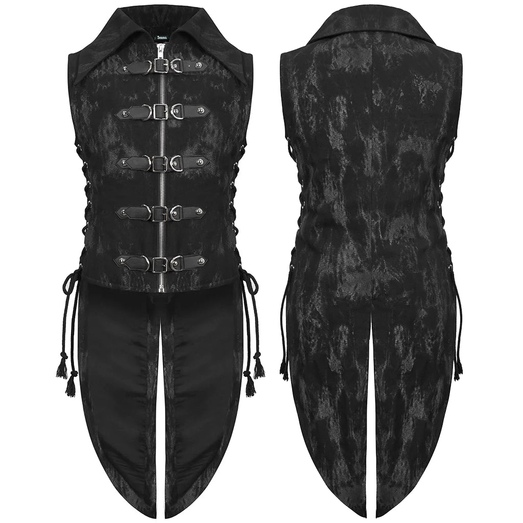 Devil Fashion Mens Apocalyptic Punk Tailed Waistcoat Vest