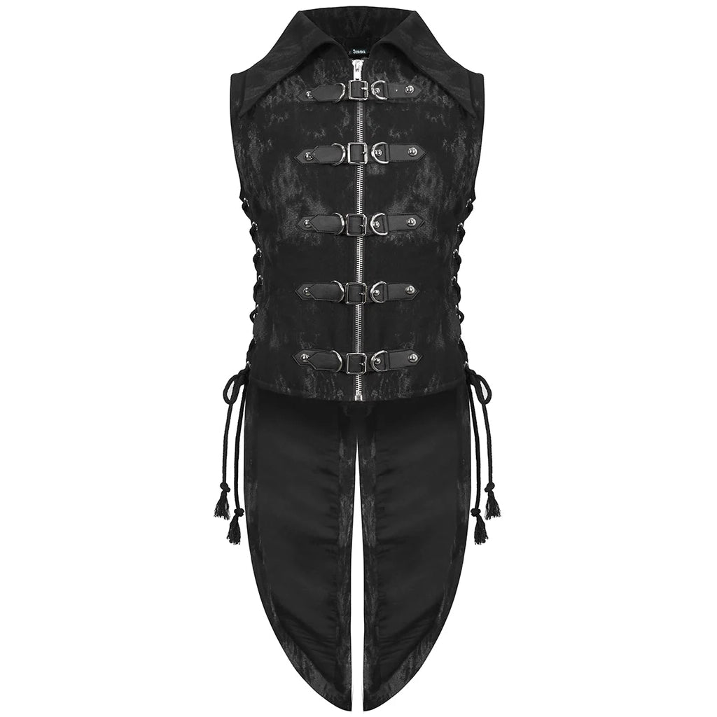 Devil Fashion Mens Apocalyptic Punk Tailed Waistcoat Vest