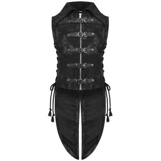 Devil Fashion Mens Apocalyptic Punk Tailed Waistcoat Vest