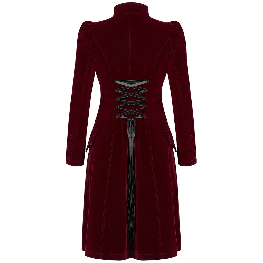 Womens Vespertine Mid Length Coat Red