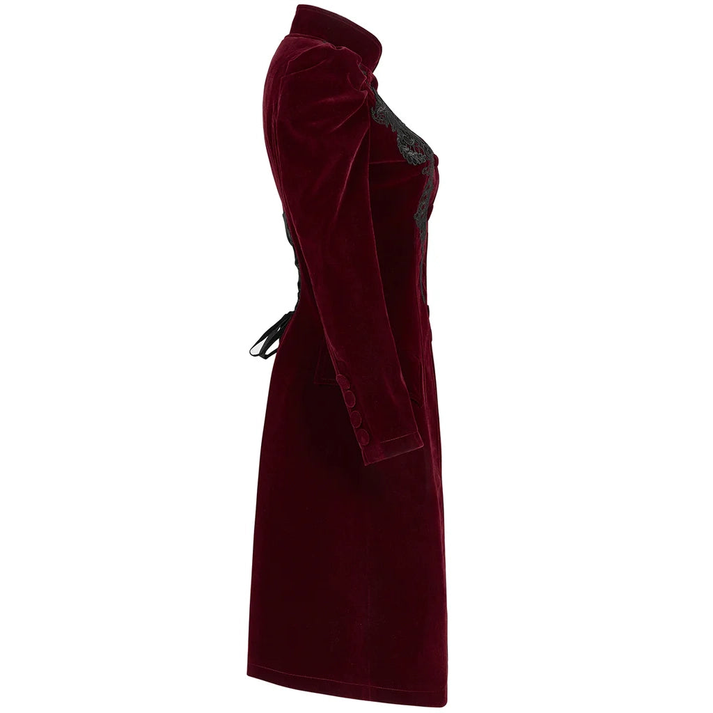 Womens Vespertine Mid Length Coat Red