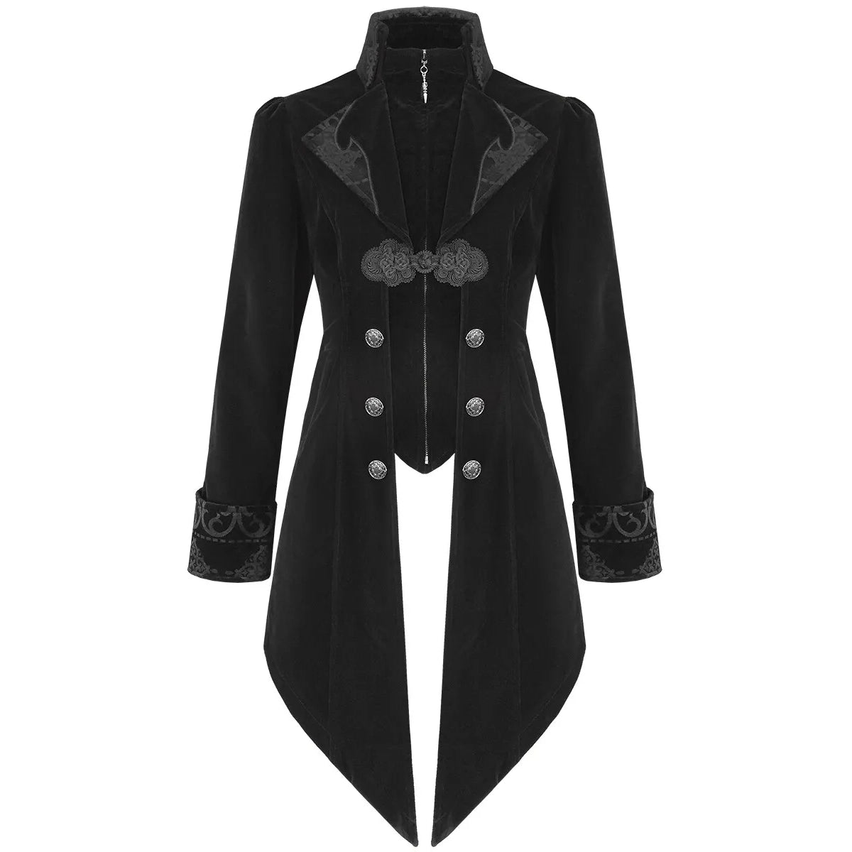 Men’s Jacket Coat Black Velvet Gothic Steampunk Aristocrat