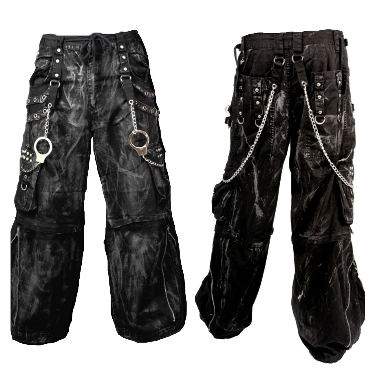 Gothic Jeans Apocalyptic Punk Emo Pants Unisex Mechanic Acid Goth Cyber Pants