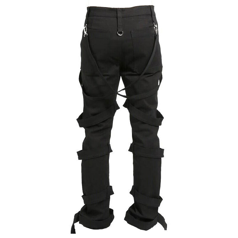 Prime Quality Men Gothic Bondage Pant Alternative Punk Rock Emo Harness Pants Black Unisex