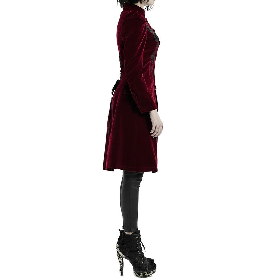 Womens Vespertine Mid Length Coat Red